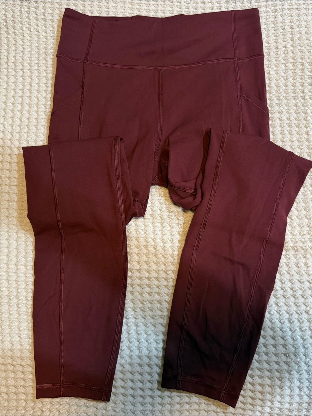 lululemon athletica Burgundy High-Waist Performance Leggings